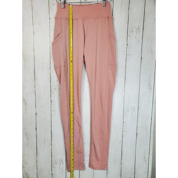 New Look Sport Pink Athletic Leggings With Pockets Size S/M Polyester Spandex - Picture 7 of 9
